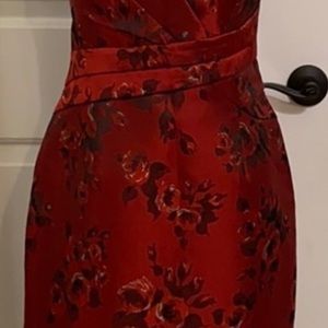 White House black market red and black dress